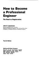 Cover of: How to Become a Professional Engineer by John D. Constance, John D. Constance