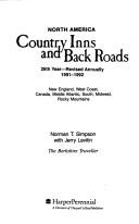 Cover of: Country Inns and Back Roads, North America: Twenty-Sixth Year 1991-1992