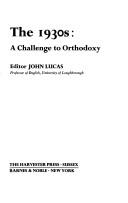 Cover of: The 1930s: A challenge to orthodoxy