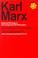 Cover of: Karl Marx Selected Writings In Sociology and Social Philosophy