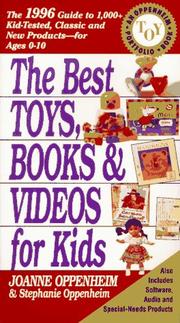 Cover of Best Toys, Books and Videos for Kids