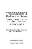 Cover of: The lost honor of Katharina Blum  by Heinrich Böll