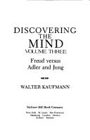 Cover of: Discovering the Mind by Walter Arnold Kaufmann, Walter Arnold Kaufmann