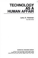 Cover of: Technology as a human affair /[