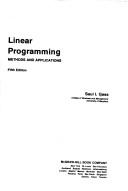 Cover of: Linear programming by Saul I. Gass, Saul I. Gass