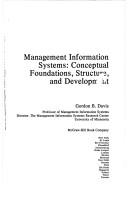 Cover of: Introduction to Management Information Systems (McGraw-Hill series in management information systems) by Gordon Bitter Davis, Gordon B. Davis, Gordon Everest, Gordon B. Davis, Gordon Everest