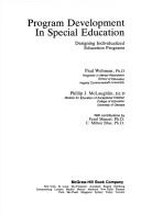 Cover of: Program Development in Special Education by Paul Wehman, Phillip J. McLaughlin, Paul Wehman, Phillip J. McLaughlin