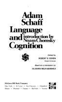 Cover of: Language and cognition.