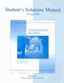 Cover of: Student's Solutions Manual for use with Intermediate Algebra