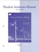 Cover of: Student Solutions Manual to accompany Business Statistics in Practice by Bruce L. Bowerman, Bruce L. Bowerman