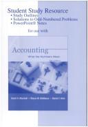 Cover of: Student Study Resource for use with Accounting: What the Numbers Mean