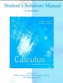 Cover of: Student's Solutions Manual to accompany Calculus: Early Transcendental Functions
