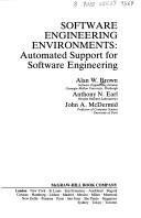 Cover of: Software engineering environments: automated support for software engineering