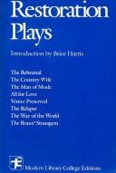 Cover of: Restoration Plays by Brice  Harris