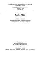 Cover of: Crime Statistics (Reviews of United Kingdom Statistical Sources) by Monica A. Waker