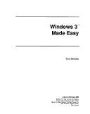 Cover of: Windows 3 Made Easy by Tom Sheldon