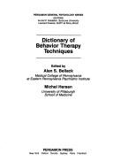 Cover of: Dictionary of behavior therapy techniques