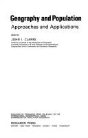 Cover of: Geography and population: approaches and applications