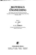 Cover of: Materials Engineering: Proceedings (International Series on the Strength and Fracture of Materials and Structures)