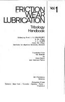 Cover of: Friction Wear Lubrication : Tribology Handbook