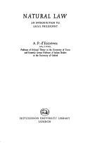 Cover of: Natural Law by Alessandro Passerin d'Entrèves, A. P. D'Entreves, A. P. D'Entreves