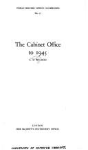 Cover of: Cabinet Office to 1945 (Public Record Office handbooks)