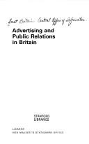 Cover of: Advertising and public relations in Britain