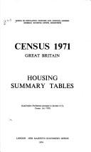 Cover of: Census 1971, Great Britain, housing summary tables