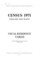 Cover of: Census 1971, England and Wales, usual residence tables