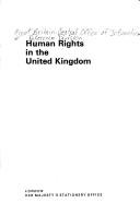 Cover of: Human rights in the United Kingdom