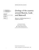 Cover of: Geology of the country around Buxton, Leek and Bakewell, by N. Aitkenhead [and others]