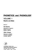 Cover of: Phonetics and Phonology by Paul Kiparsky