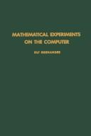 Cover of: Mathematical Experiments on the Computer (Pure and Applied Mathematics (Academic Pr)) | Ulf Grenander
