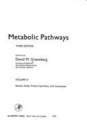 Metabolic pathways by David M. Greenberg