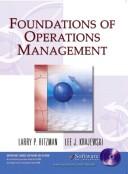 Cover of: Foundations of Operations Management