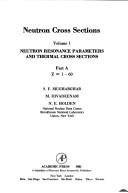 Cover of: Neutron resonance parameters and thermal cross sections