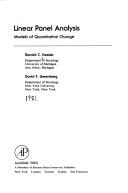 Cover of: Linear panel analysis: models of quantitative change