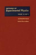 Cover of: Astrophysics (Methods of Experimental Physics)