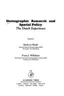 Cover of: Demographic research and spatial policy: the Dutch experience