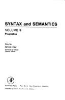 Cover of: Syntax and Semantics by Peter Cole