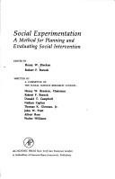 Cover of: Social Experimentation (Quantitative studies in social relations) by Henry W. Riecken