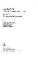 Cover of: Handbook of Discourse Analysis by T. A. Van Dijk