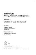 Cover of: Emotions in early development by edited by Robert Plutchik, Henry Kellerman.
