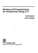 Cover of: Windows NT programming: an introductionusing C[plus plus]
