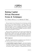 Cover of: Raising Capital: Private Placement Forms & Techniques