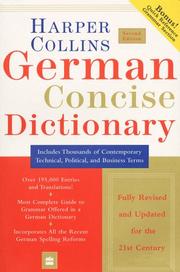 Cover of: Collins German Concise Dictionary, 2e (HarperCollins Concise Dictionaries) by HarperCollins
