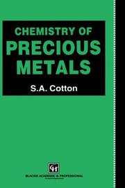 Cover of: Chemistry of precious metals