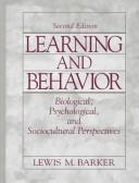 Cover of: Learning and behavior by Lewis M. Barker, Lewis M. Barker