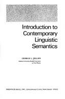 Cover of: Introduction to contemporary linguistic semantics