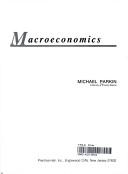 Macroeconomics by Parkin, Michael